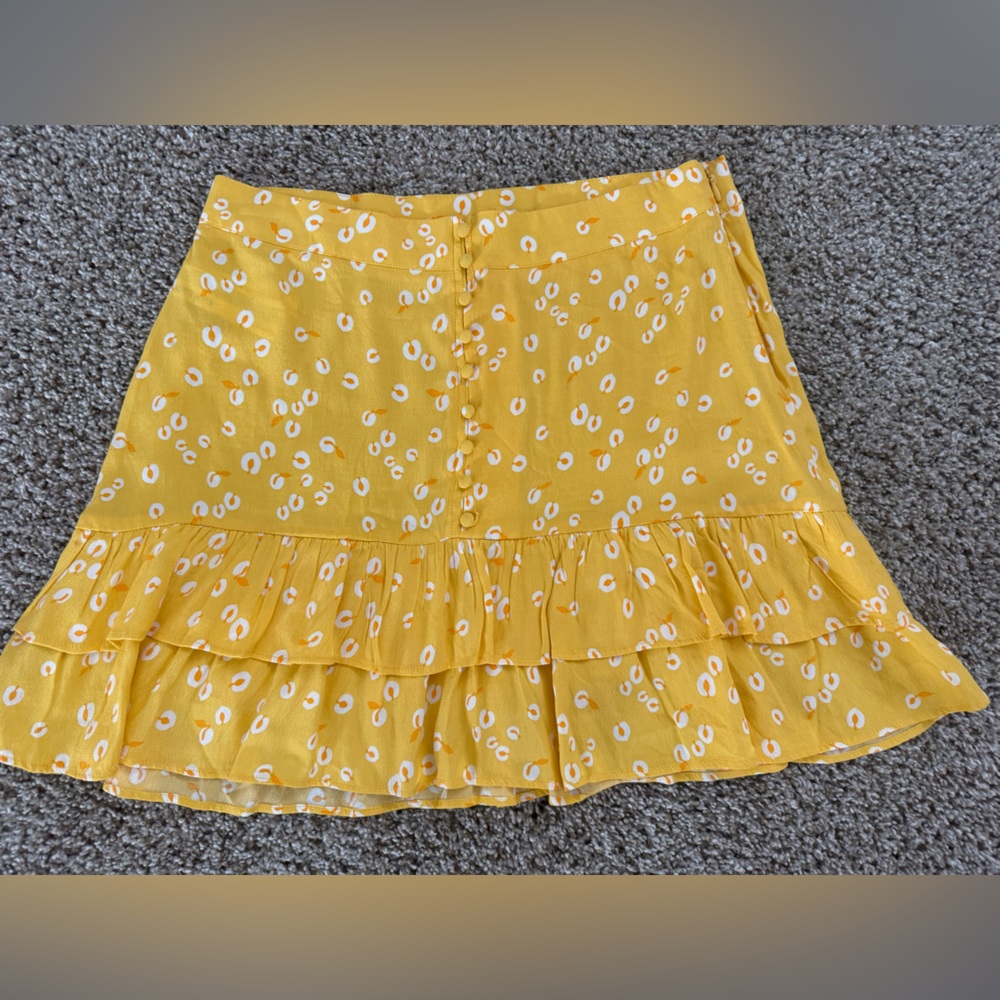 Yellow Patterned Women's Skirt